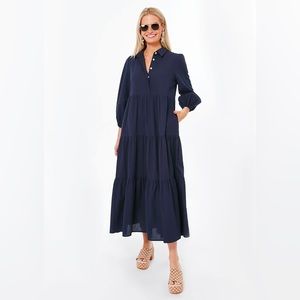 Tuckernuck Pomander Place Navy Mabel Maxi Dress